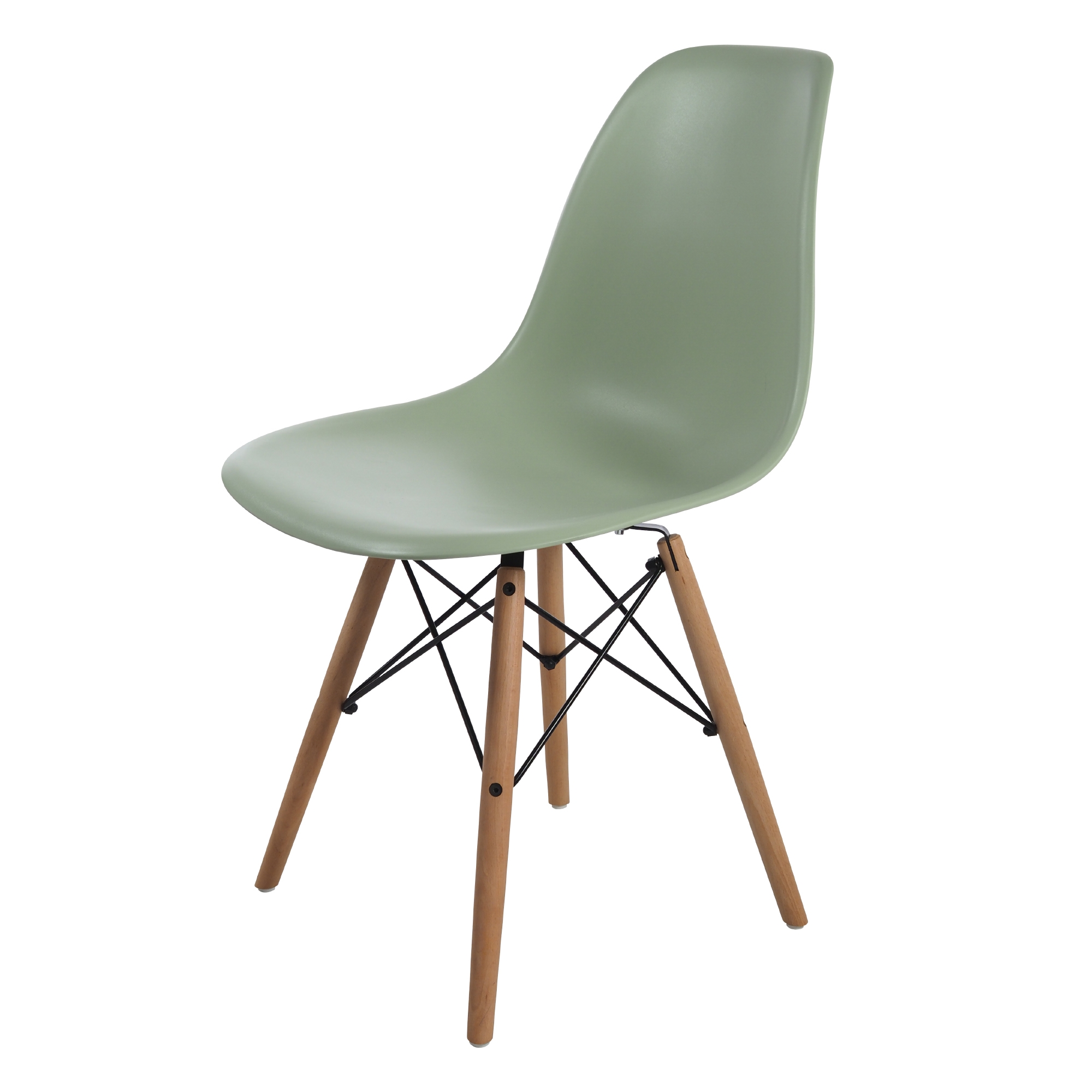 Charles Eames style, Chaise de salle à manger DSW mat PP mint