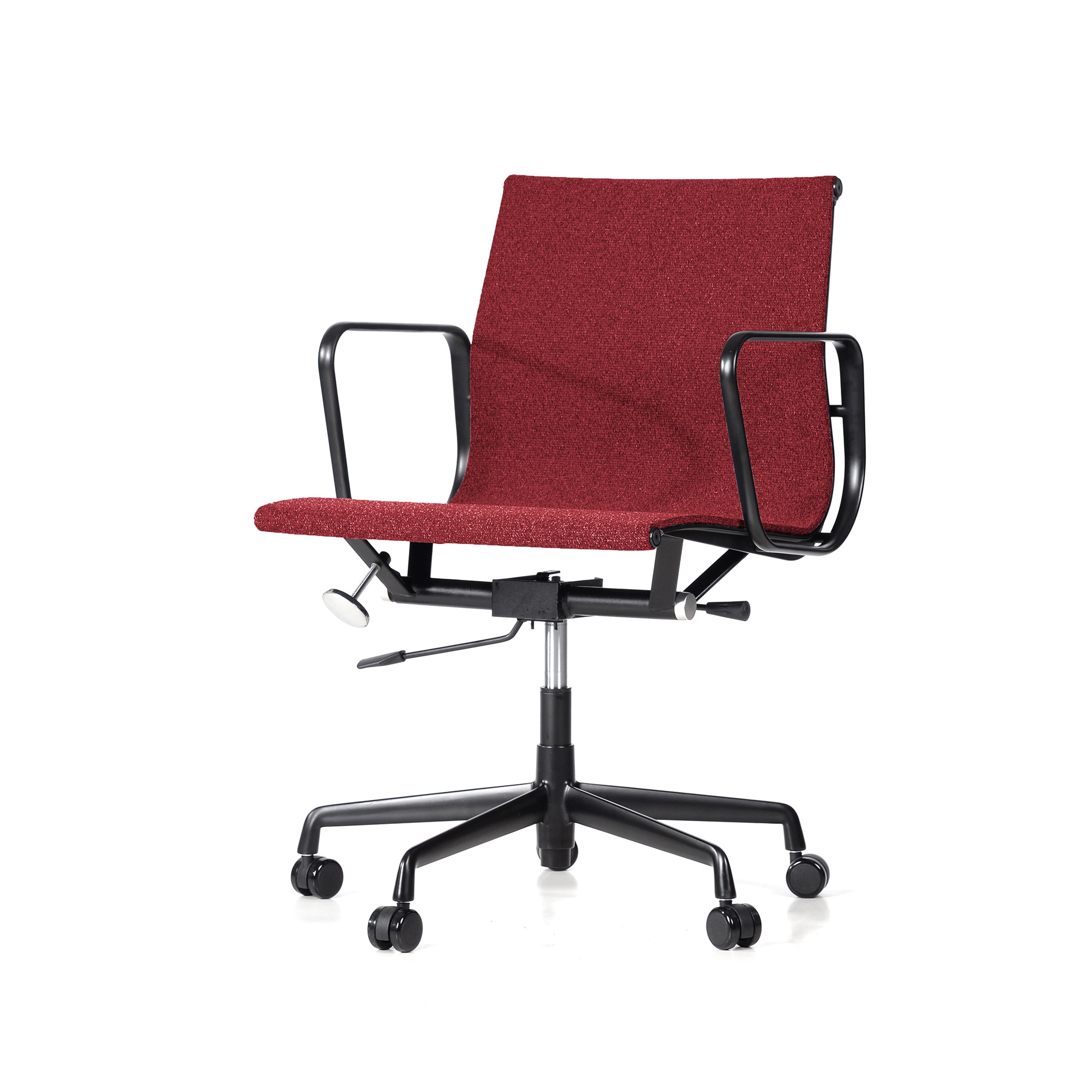 Charles Eames style, Chaise de bureau EA117 Fabric Mesh black base rouge