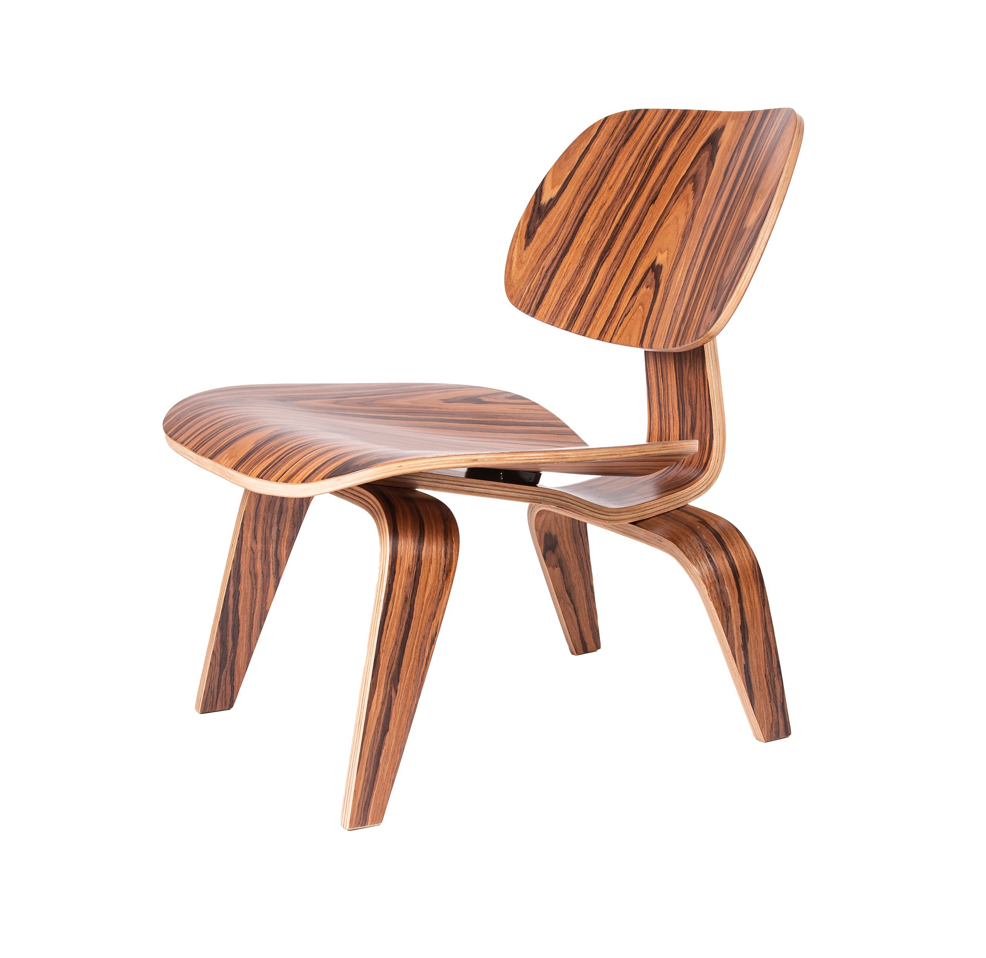 Charles Eames style, Fauteuil LCW palissandre
