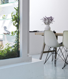 Chaise Eames chaise de table DSW blanc